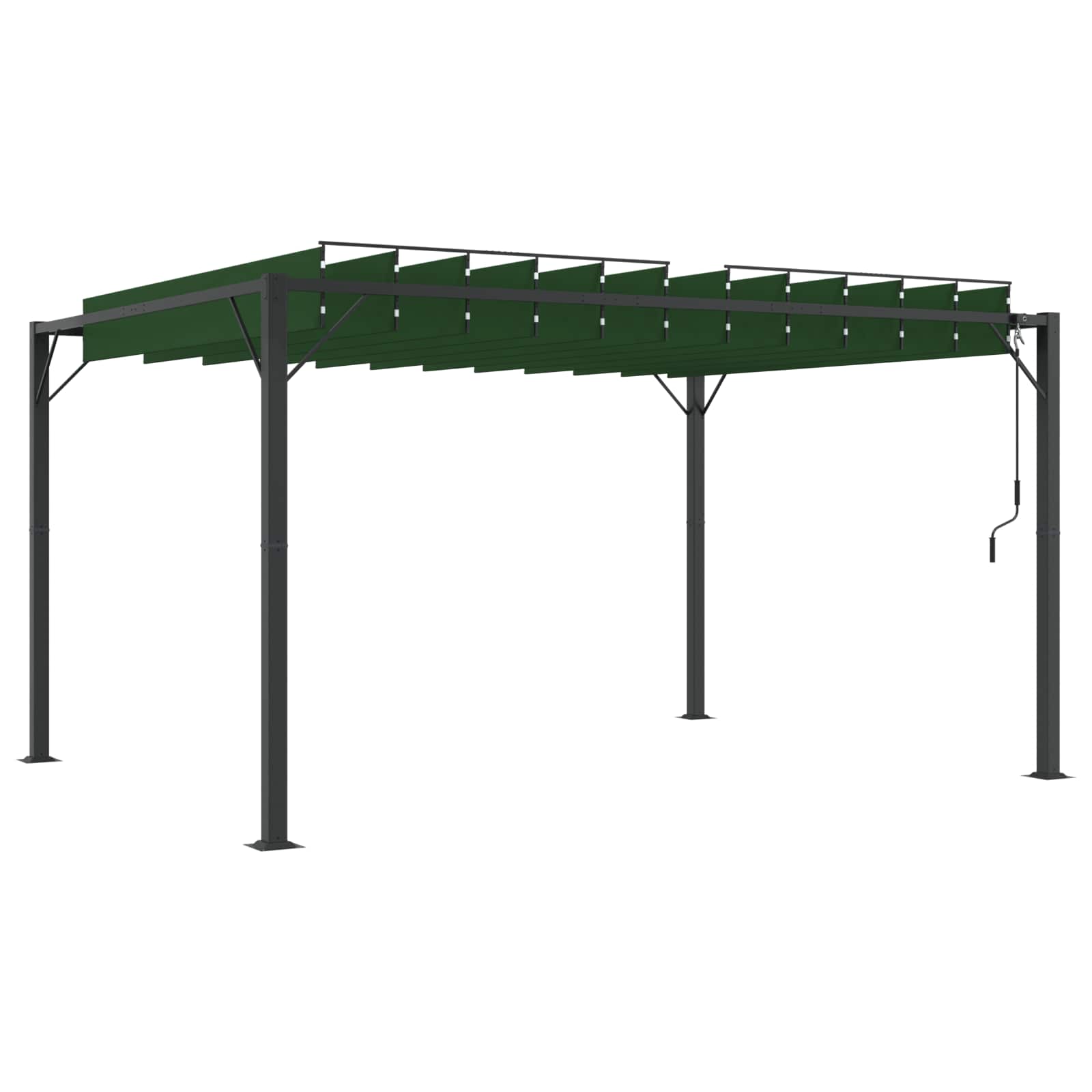 Gazebo Mit Lamellen-Dach 3 X 4 X 2,14 M
