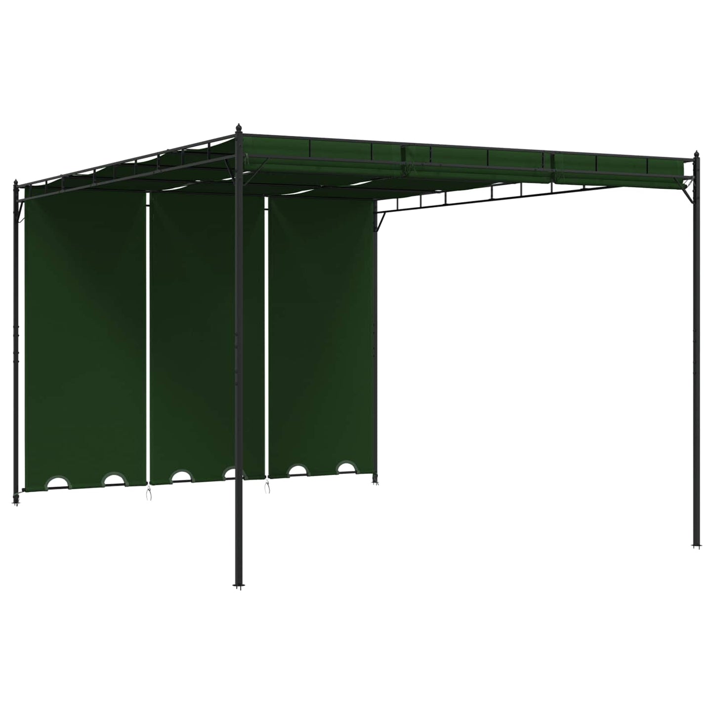 Gartenpavillon Mit Seitenvorhang 3X3X2,25 M