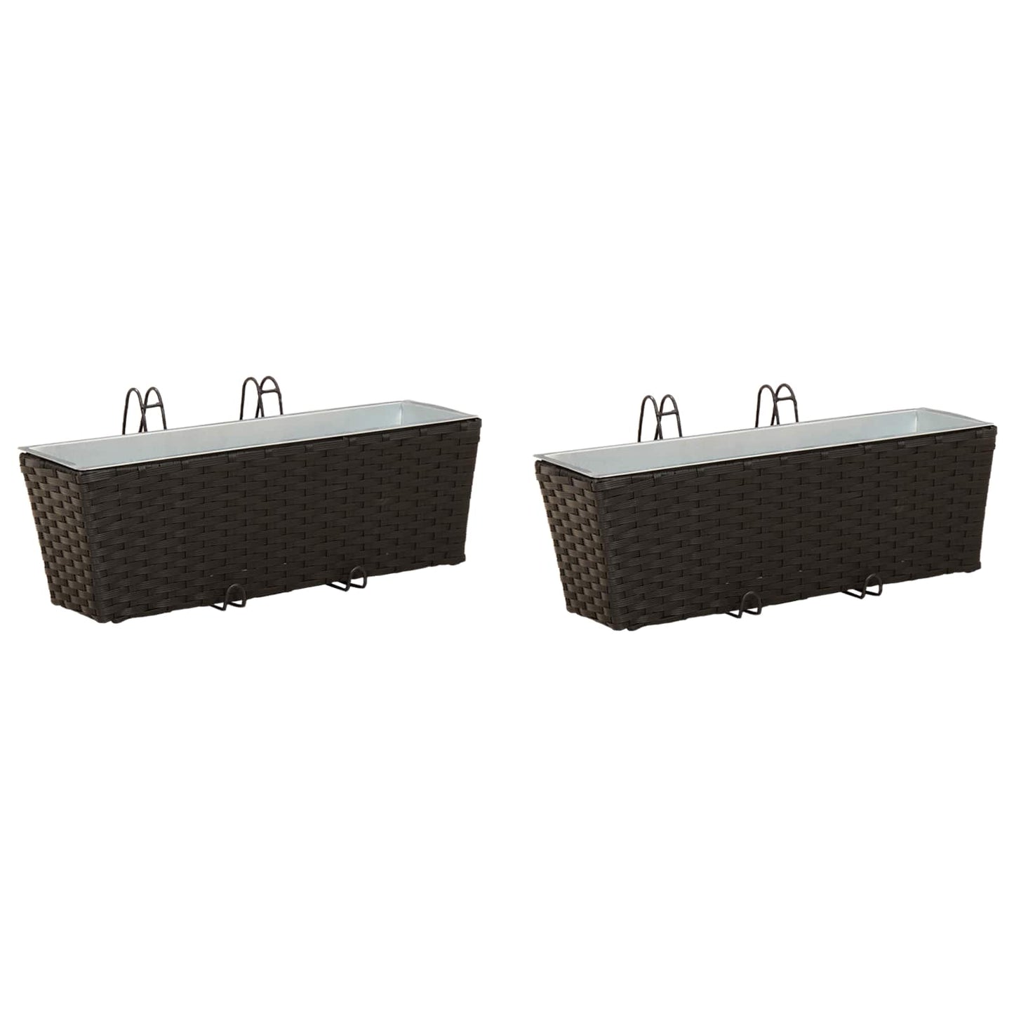 Balkon 2 Pcs 50 X 17 X 17 Cm Metall