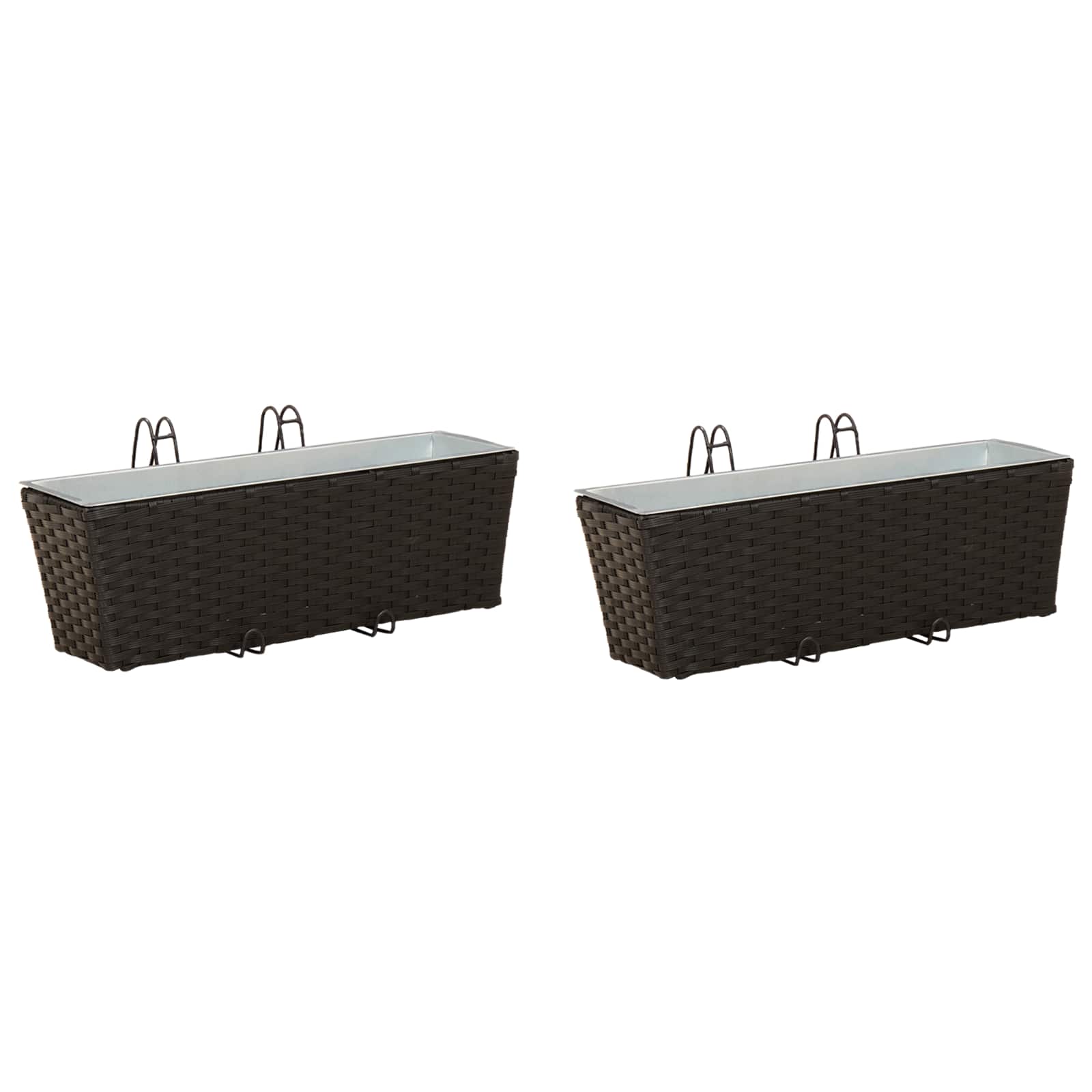 Balkon 2 Pcs 50 X 17 X 17 Cm Metall