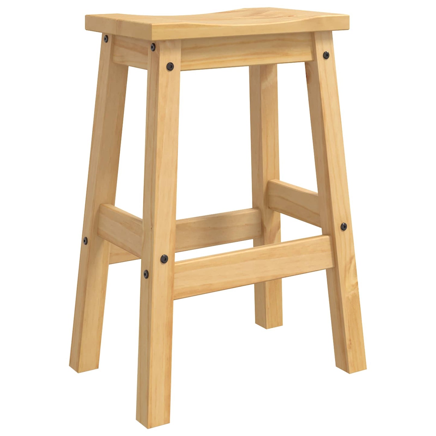 Barhocker 2 Pcs 44 X 30 X 63 Cm Massiv-Kiefer