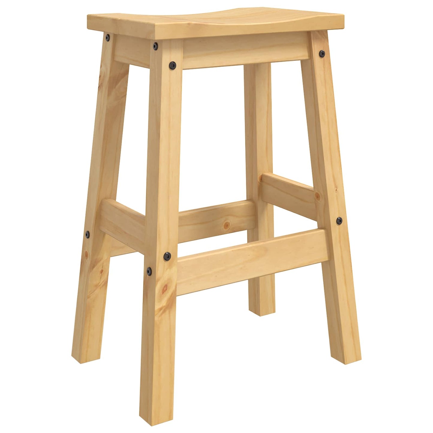 Barhocker 2 Pcs 44 X 30 X 63 Cm Massiv-Kiefer