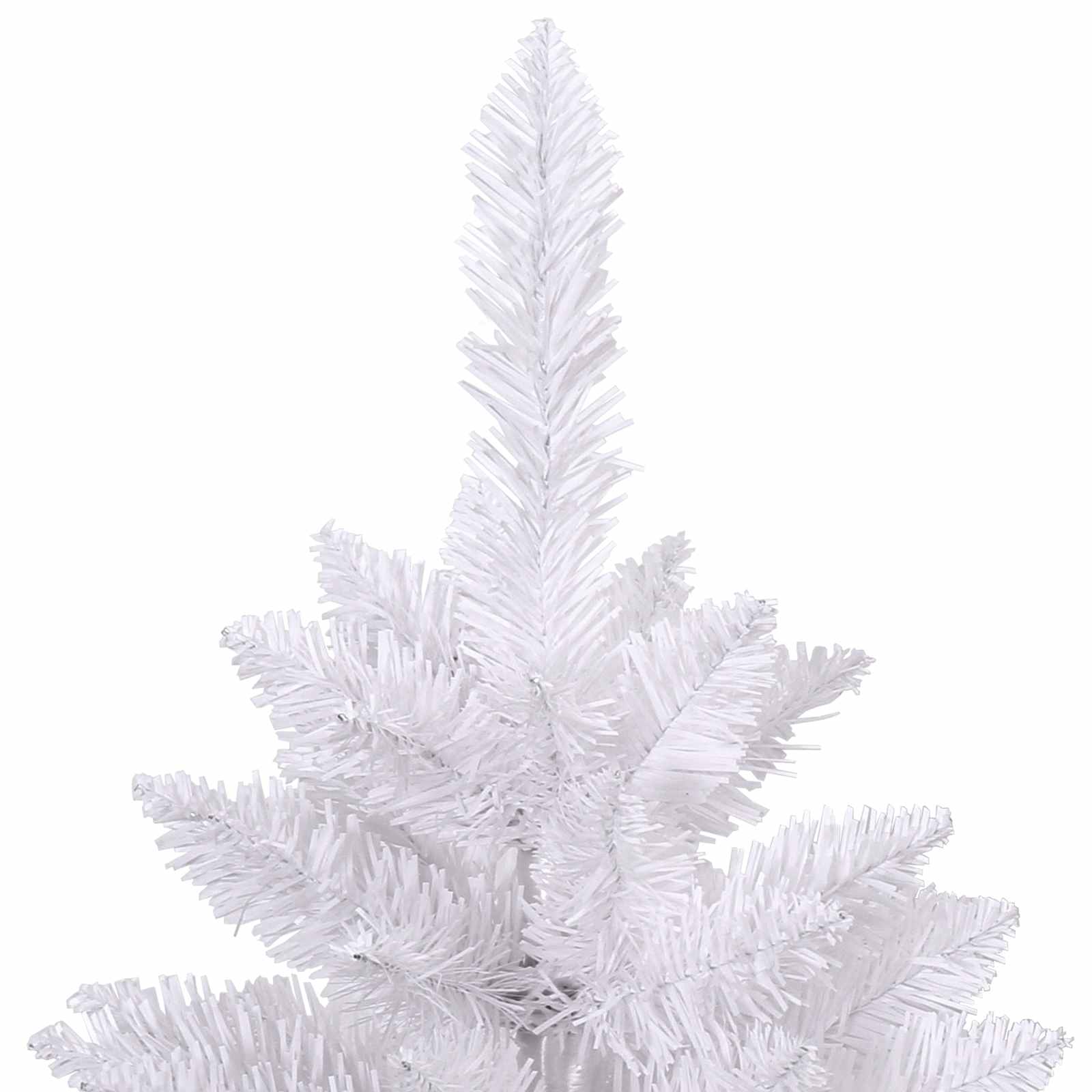 Künstlicher Klappbarer Weihnachtsbaum Weiß Pvc Und Stahl