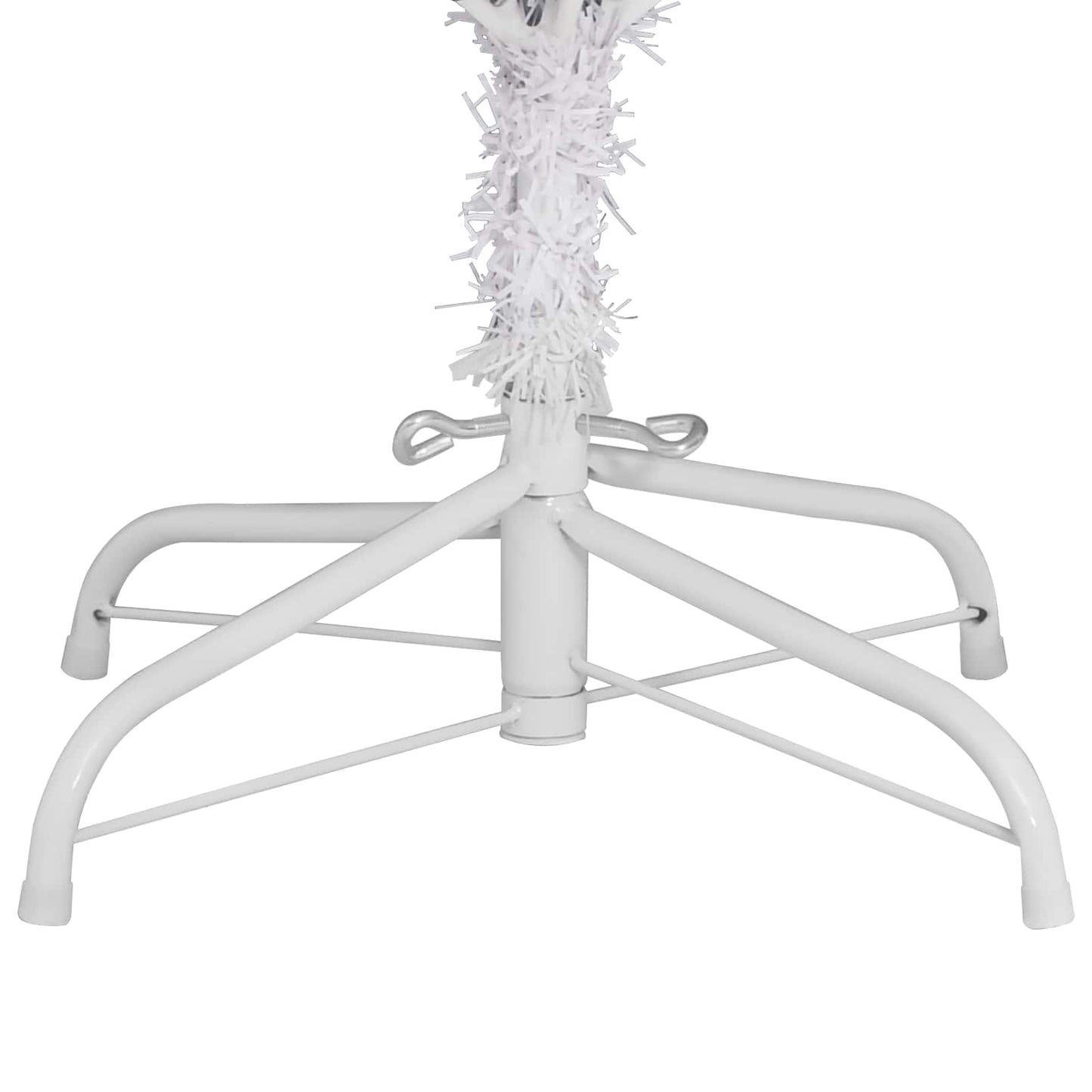 Künstlicher Klappbarer Weihnachtsbaum Weiß Pvc Und Stahl