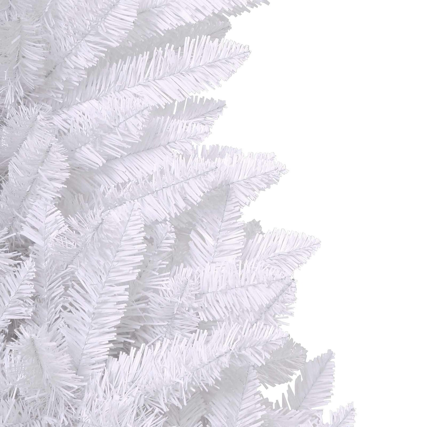 Künstlicher Klappbarer Weihnachtsbaum Weiß Pvc Und Stahl