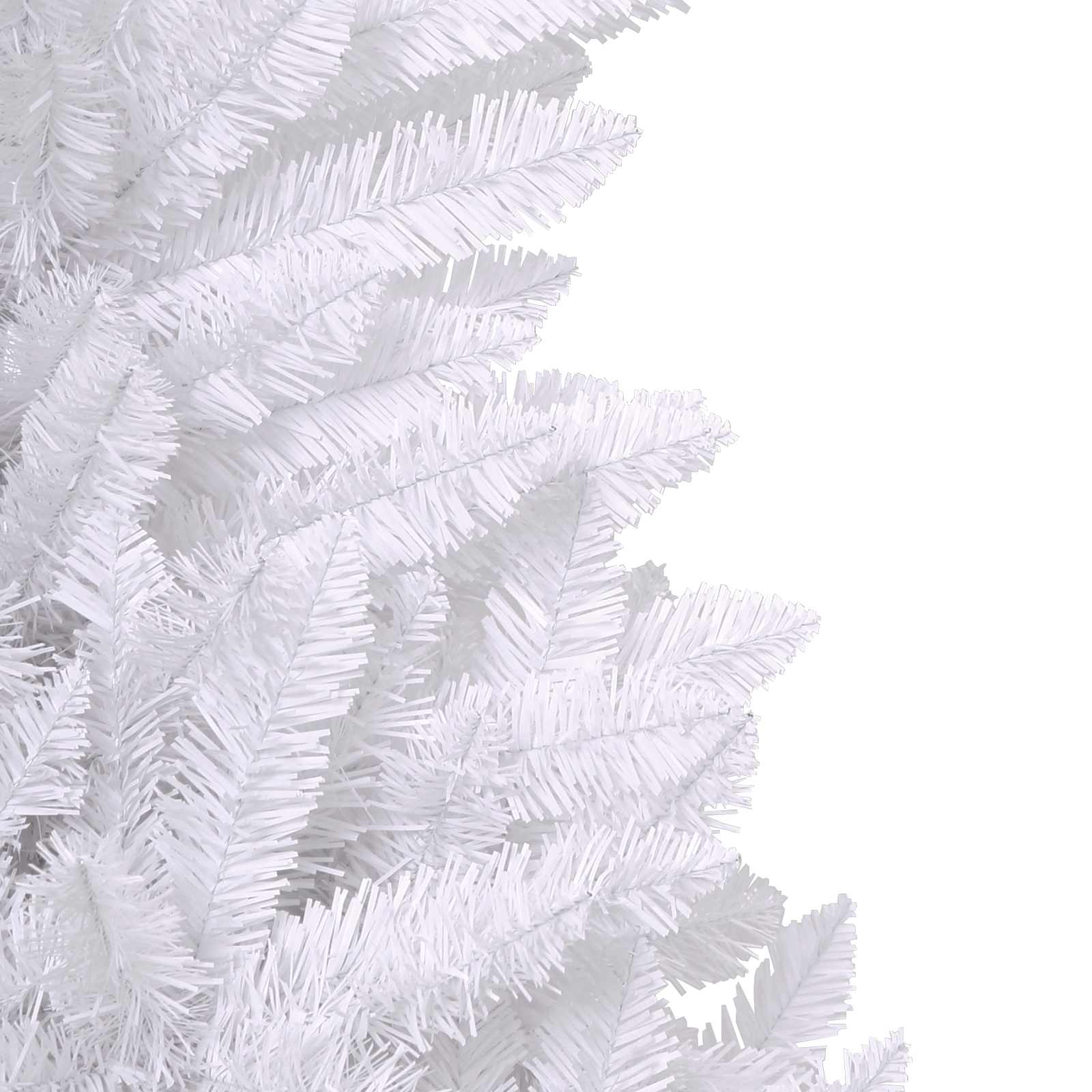 Künstlicher Klappbarer Weihnachtsbaum Weiß Pvc Und Stahl