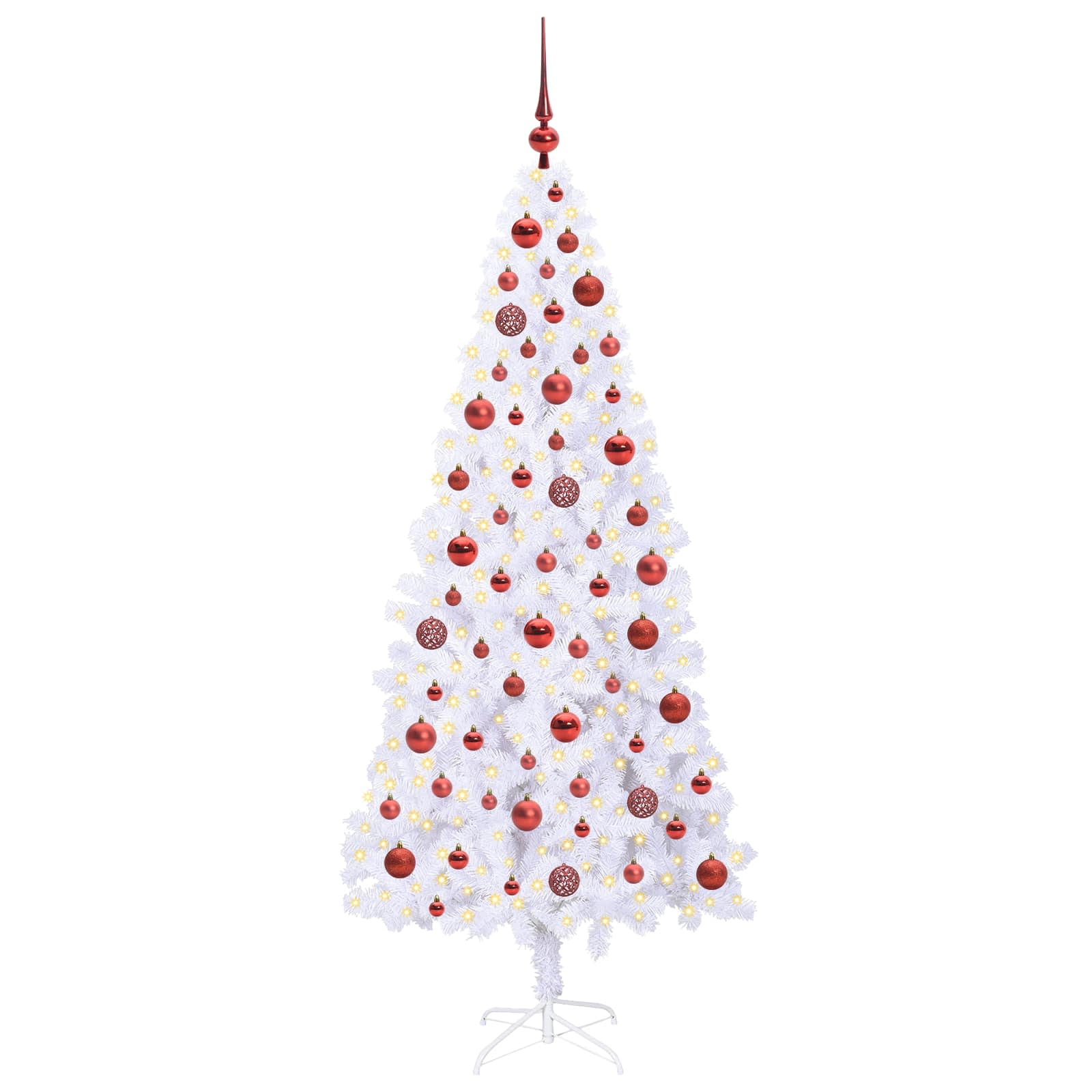 Künstlicher Weihnachtsbaum Weiß 180 Cm Pvc Und Stahl