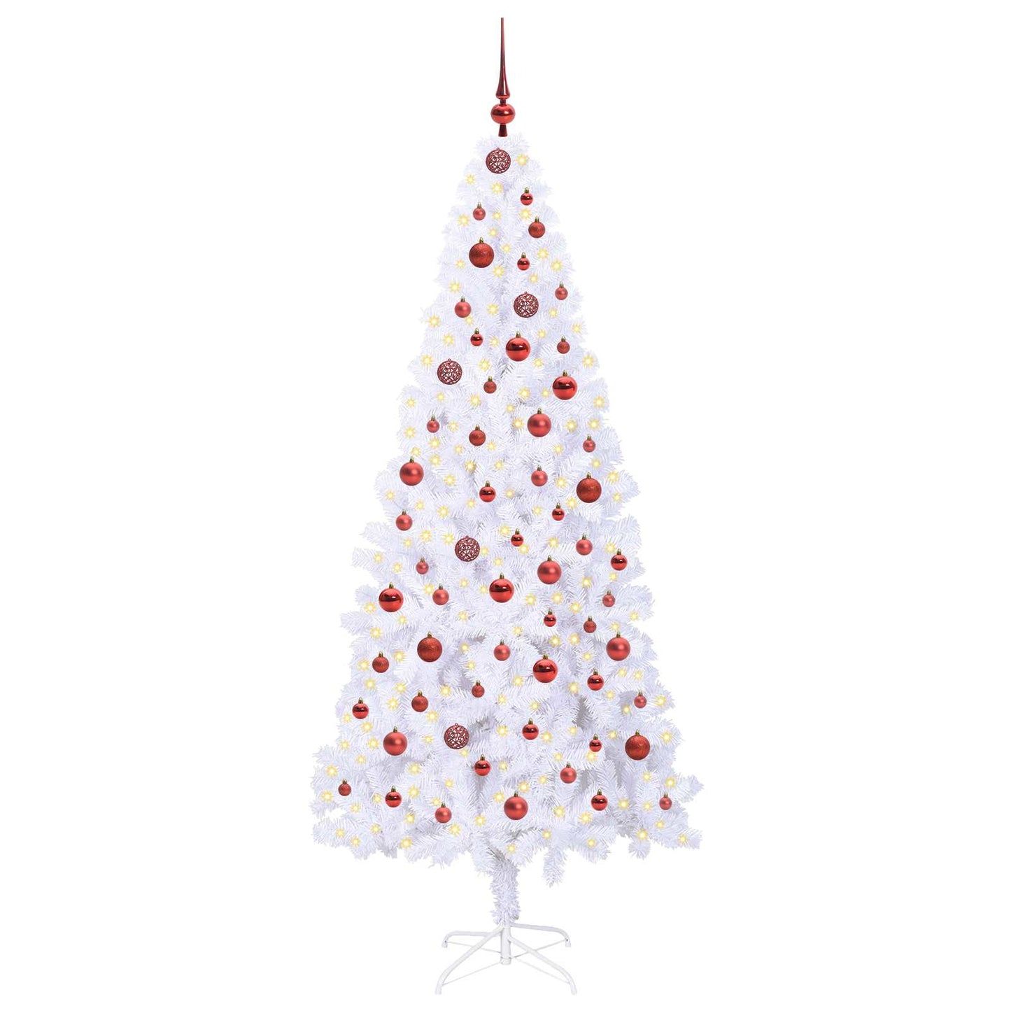 Künstlicher Weihnachtsbaum Weiß Pvc Und Stahl