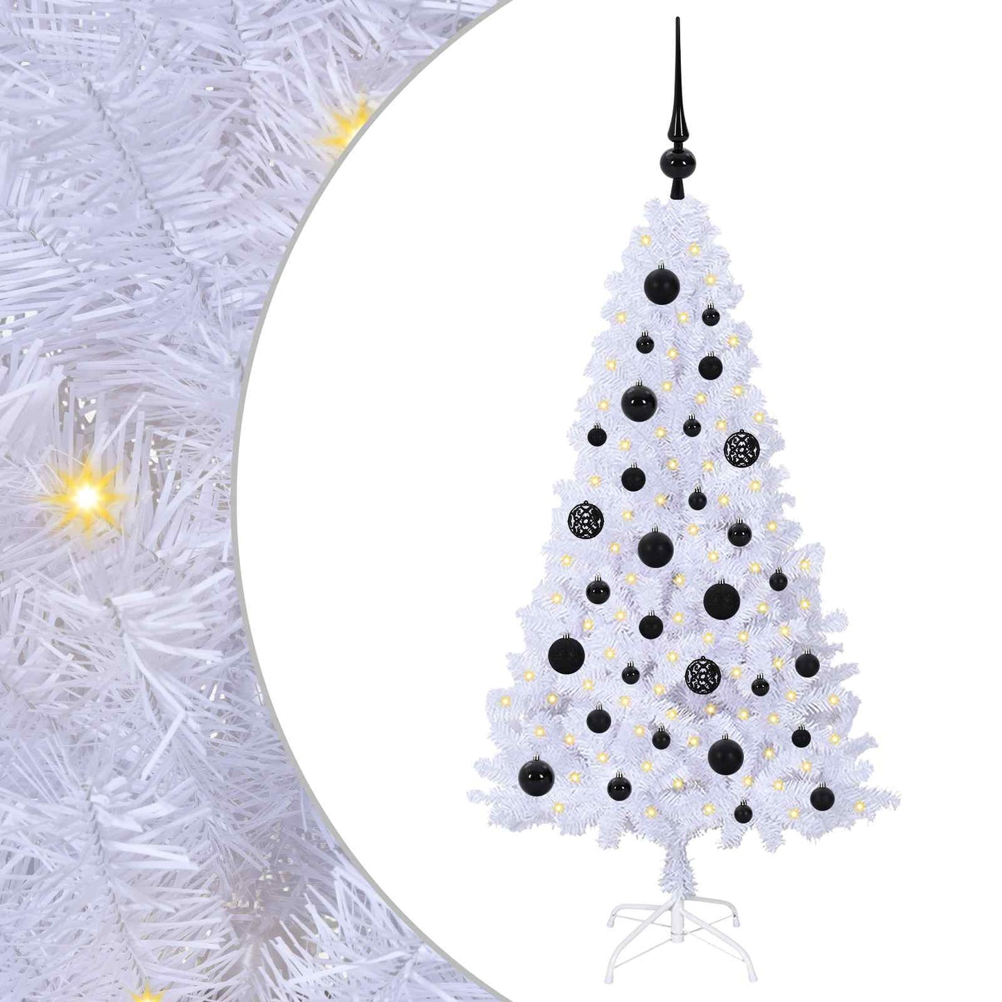 Künstlicher Weihnachtsbaum Weiß Pvc Und Stahl