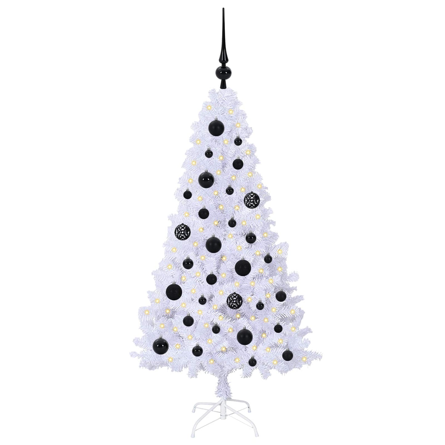Künstlicher Weihnachtsbaum Weiß Pvc Und Stahl