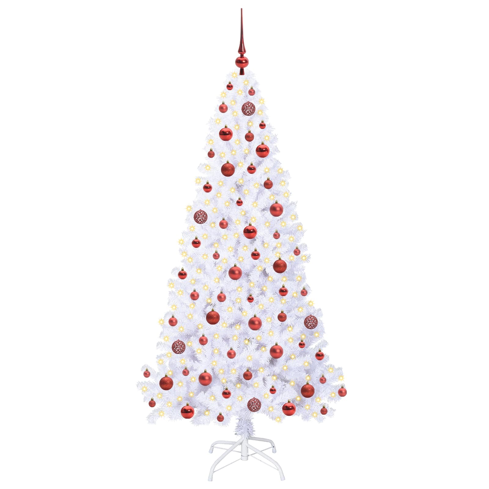 Künstlicher Weihnachtsbaum Weiß Pvc Und Stahl