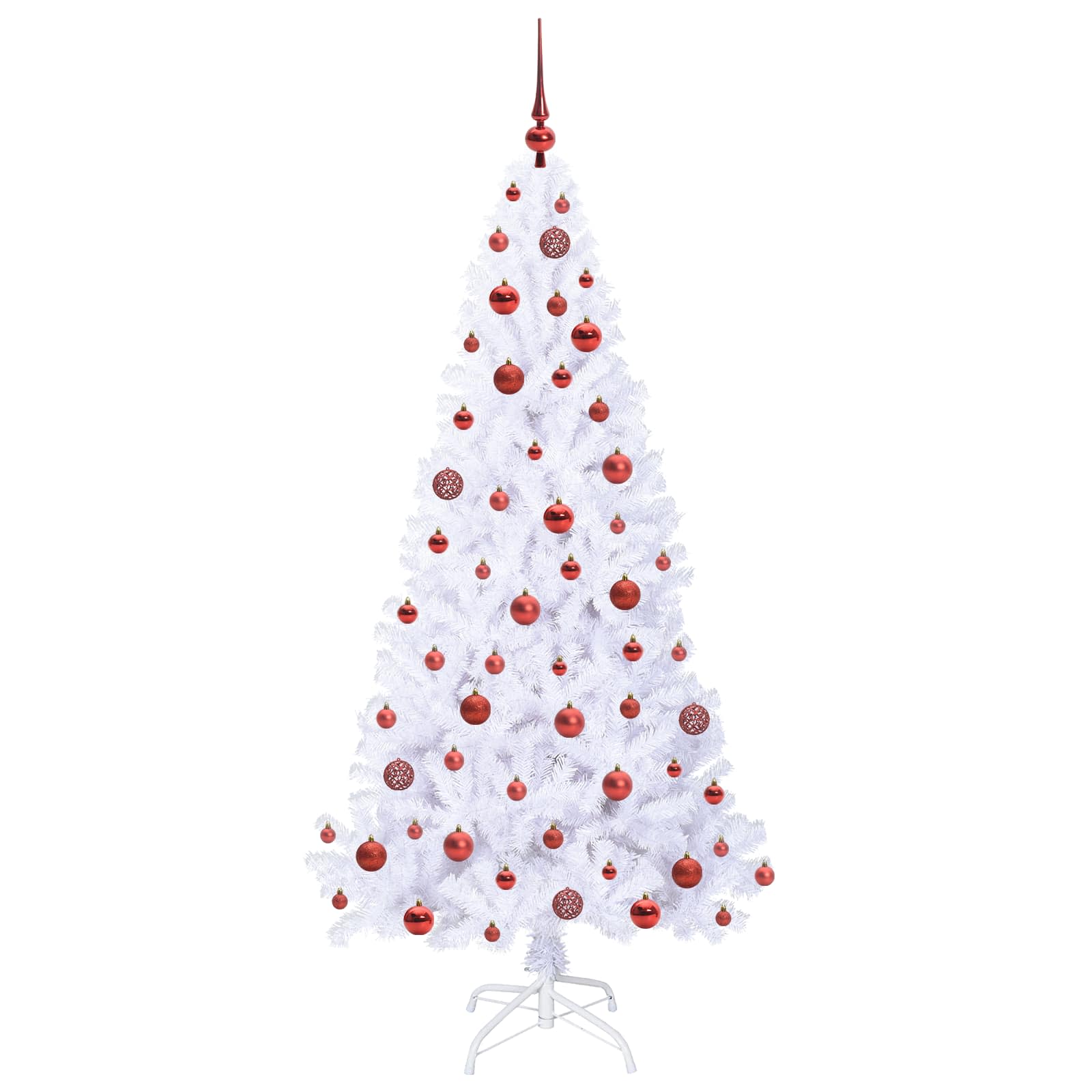 Künstlicher Weihnachtsbaum Weiß Pvc Und Stahl