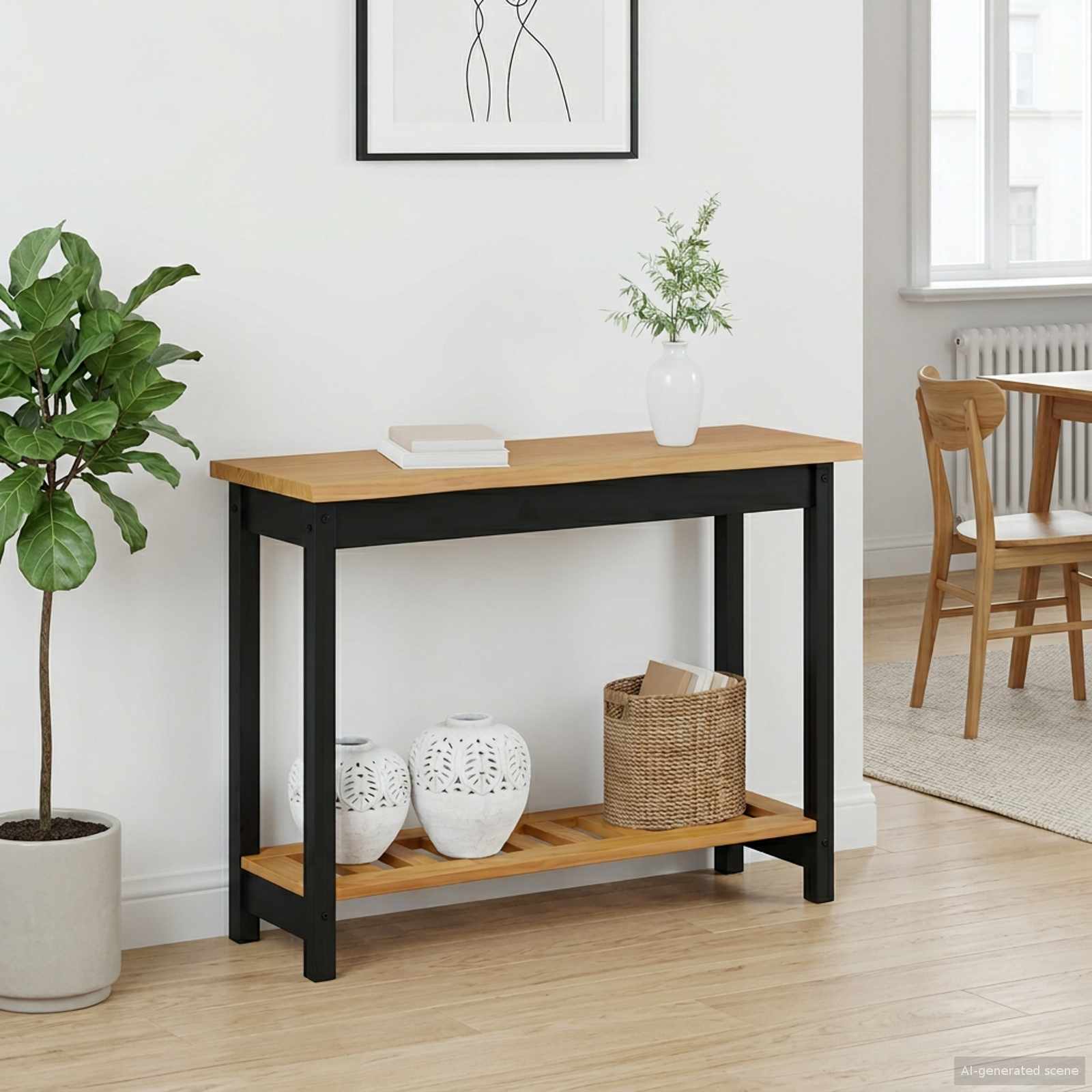 Konsolentisch Mit Regal Ekai 112 X 35 X 76 Cm