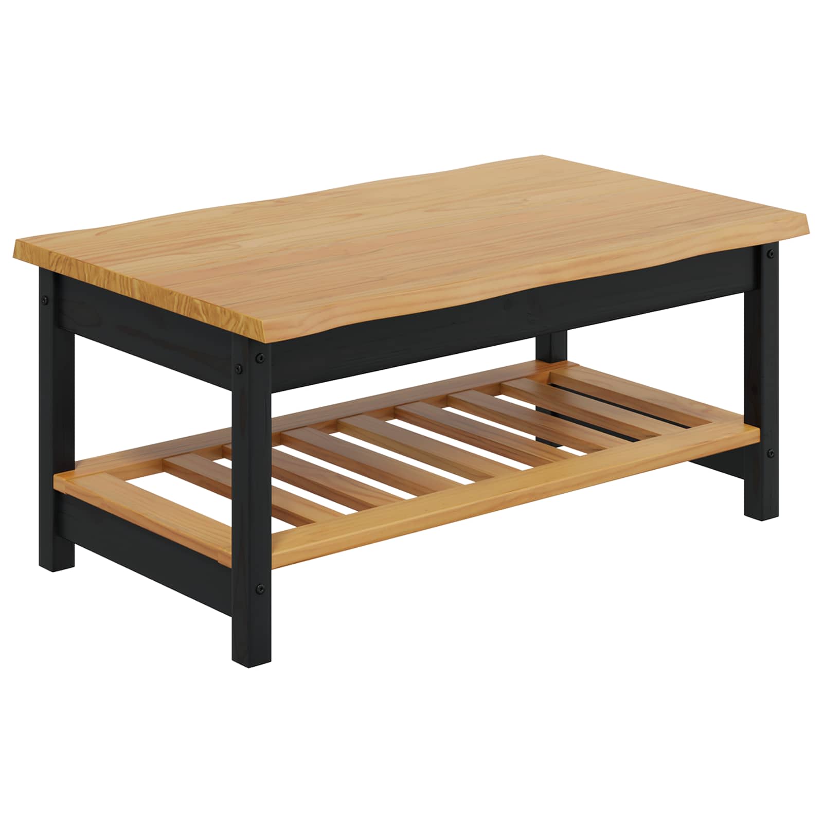 Couchtisch Ekai 100 X 60 X 45,5 Cm Massives Kiefernholz