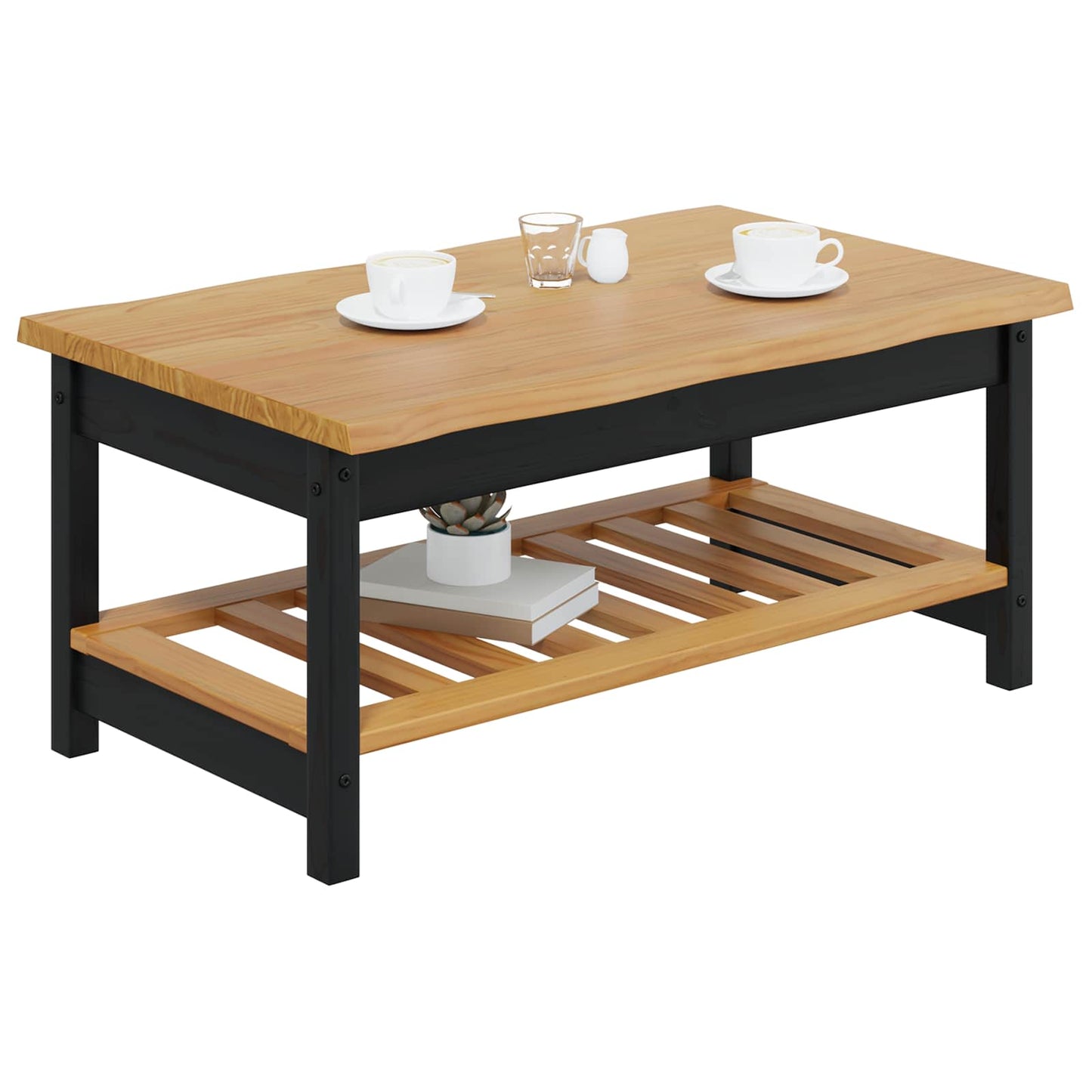 Couchtisch Ekai 100 X 60 X 45,5 Cm Massives Kiefernholz