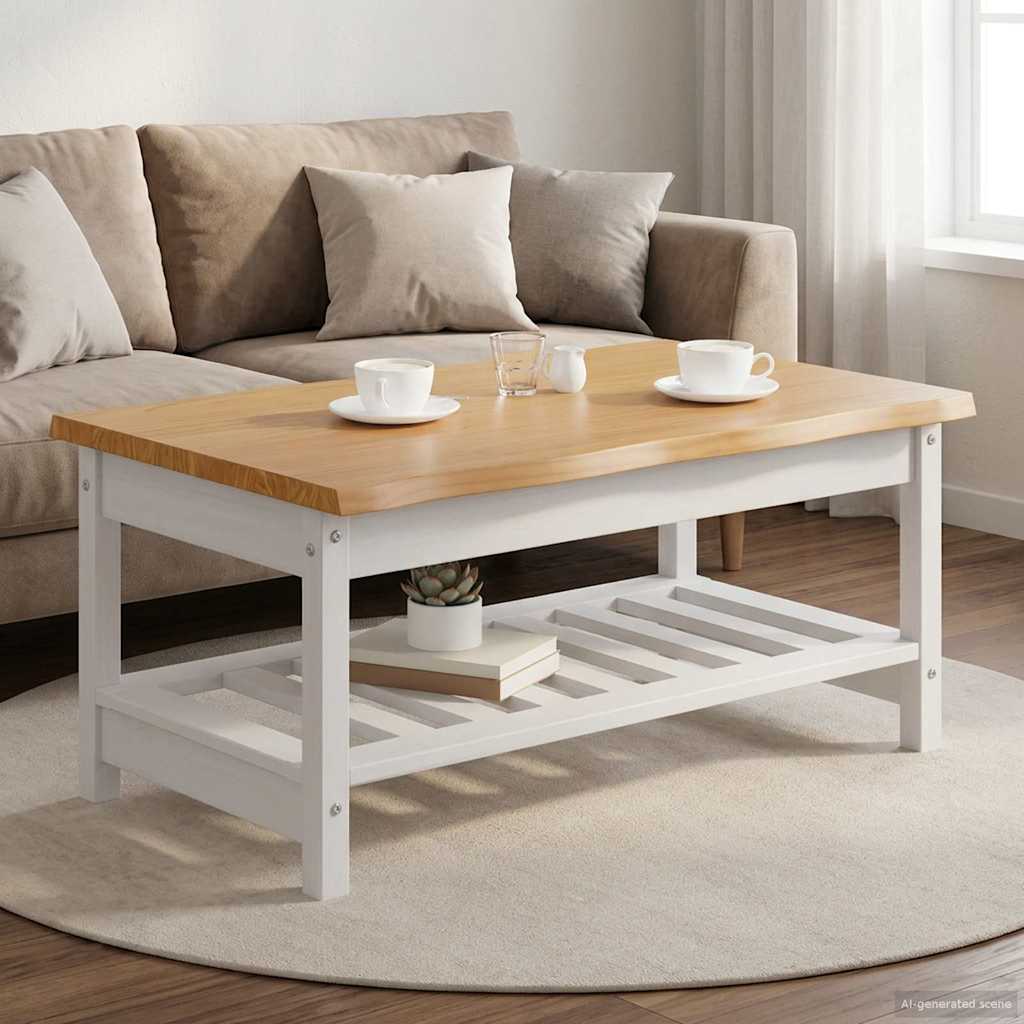 Couchtisch Ekai 100 X 60 X 45,5 Cm Massives Kiefernholz