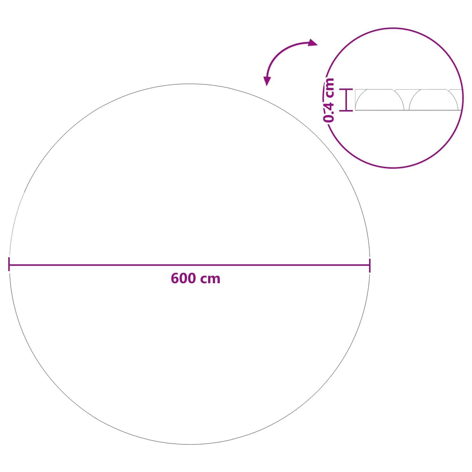 Solar Poolabdeckung 110 Μm Rund Pe