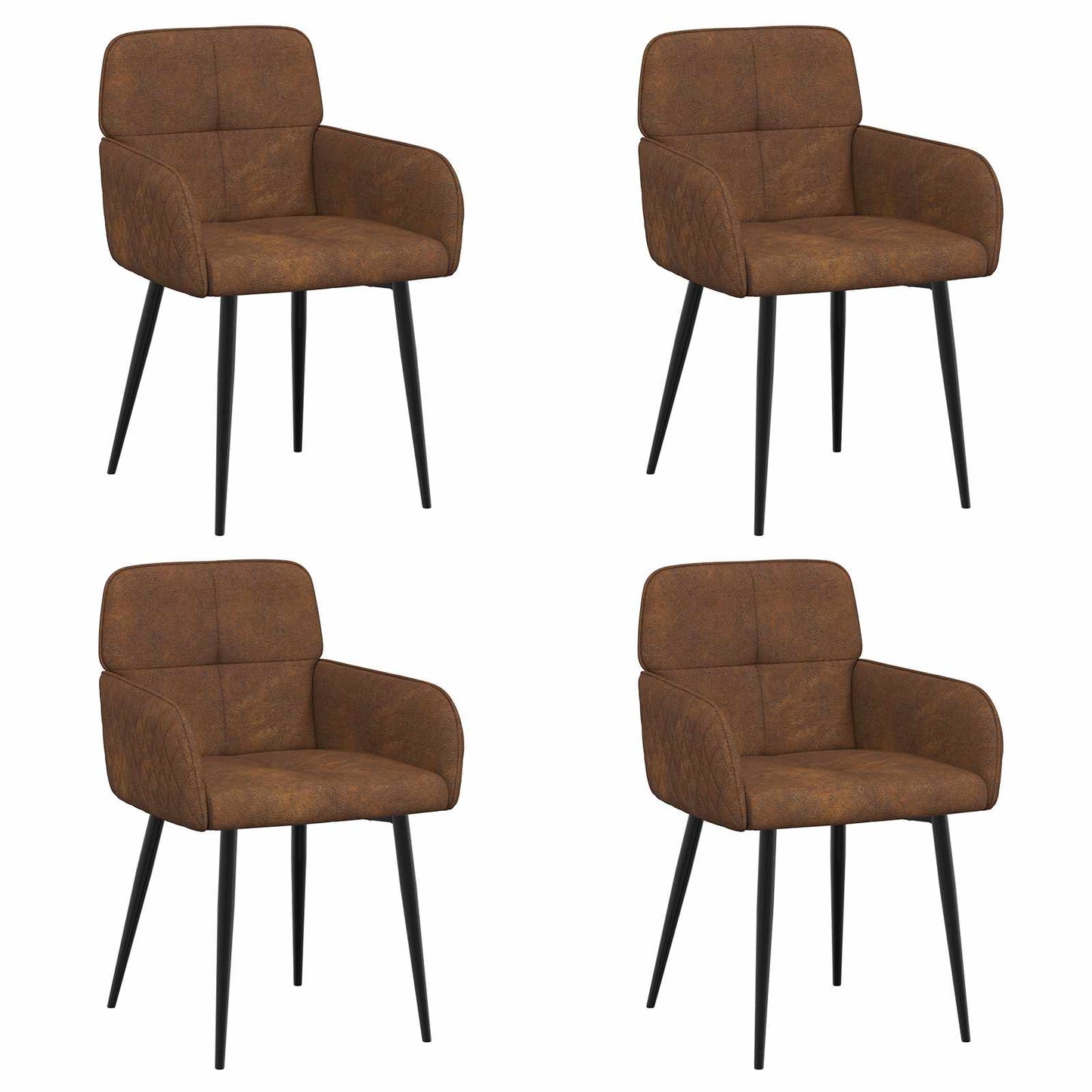 Esszimmerstühle 4 Pcs Kunstwildleder 59 X 56,5 X 85 Cm