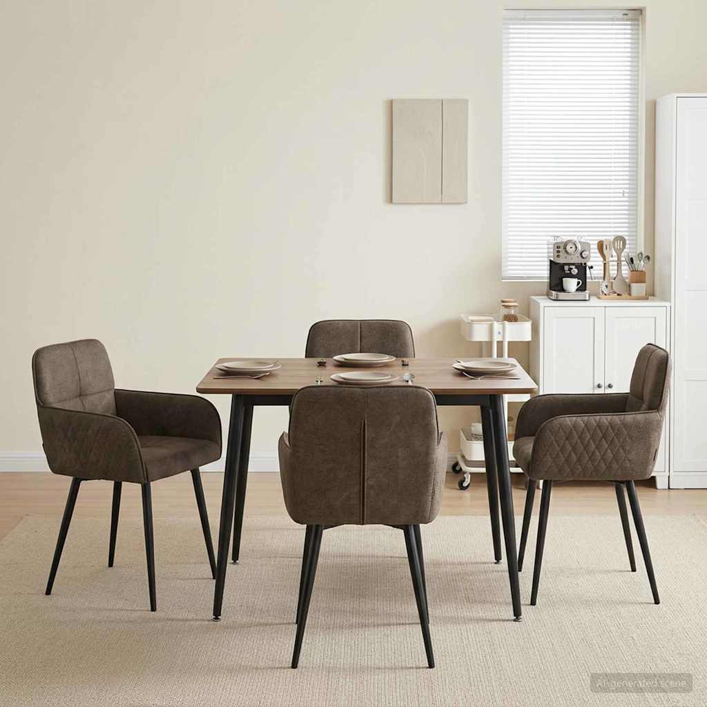 Esszimmerstühle 4 Pcs Kunstwildleder 59 X 56,5 X 85 Cm
