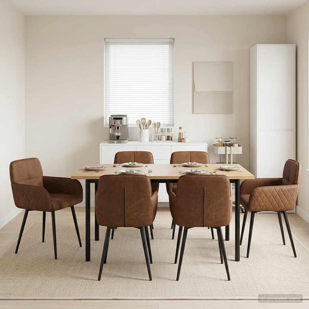 Esszimmerstühle 4 Pcs Kunstwildleder 59 X 56,5 X 85 Cm