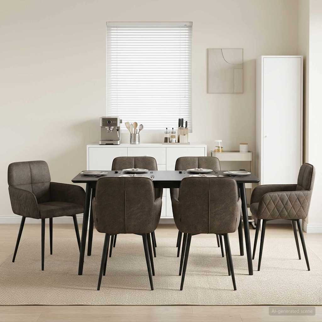 Esszimmerstühle 4 Pcs Kunstwildleder 59 X 56,5 X 85 Cm