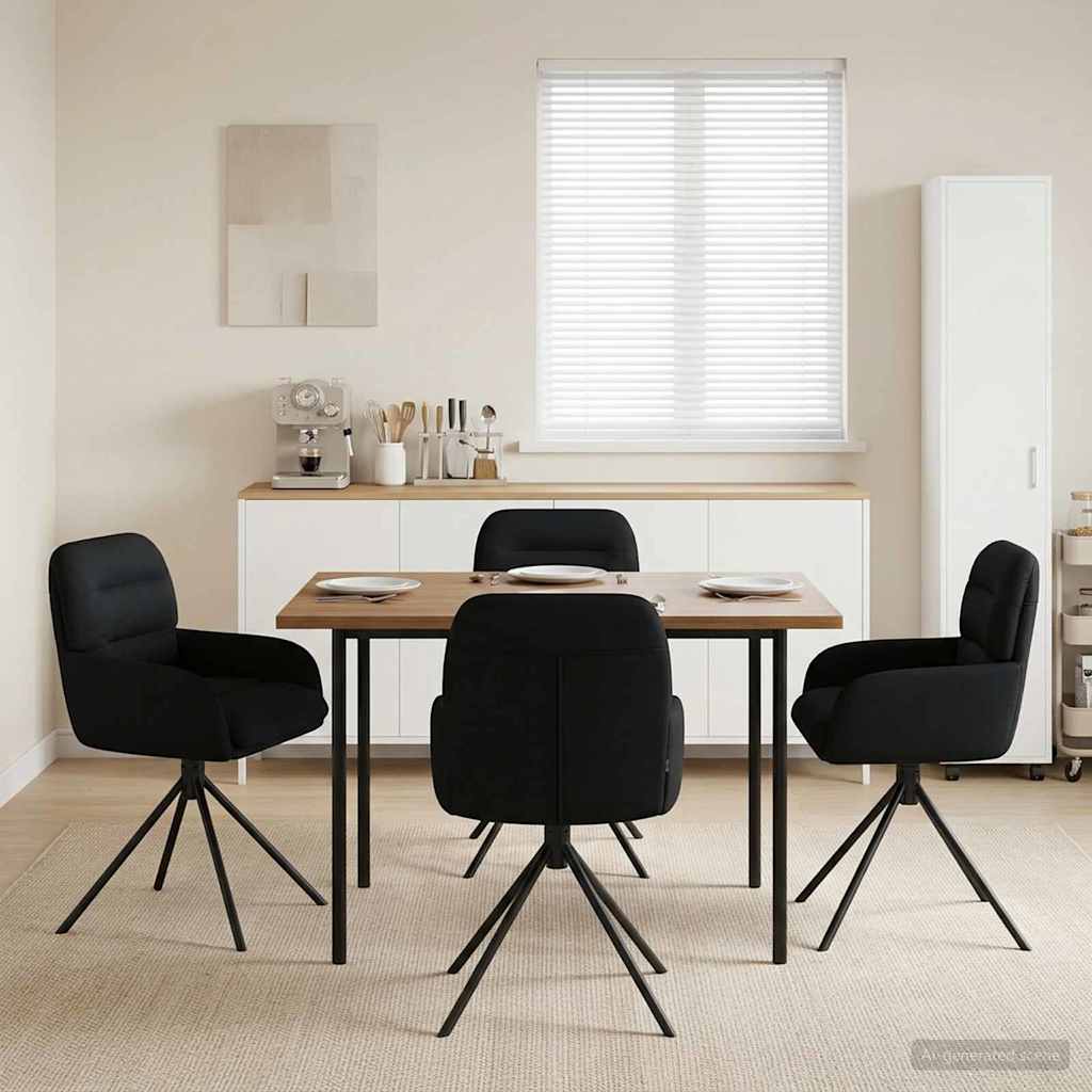 Drehstuhl Esszimmer 4 Pcs Kunstleder 59 X 59,5 X 90 Cm