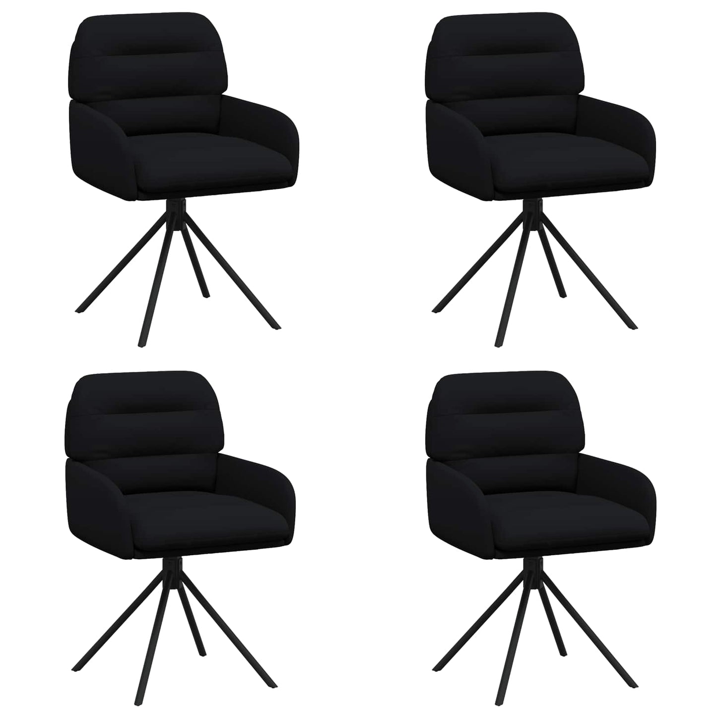 Drehstuhl Esszimmer 4 Pcs Kunstleder 59 X 59,5 X 90 Cm