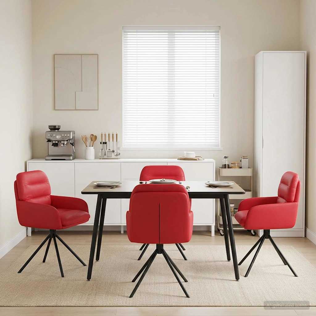 Drehstuhl Esszimmer 4 Pcs Kunstleder 59 X 59,5 X 90 Cm