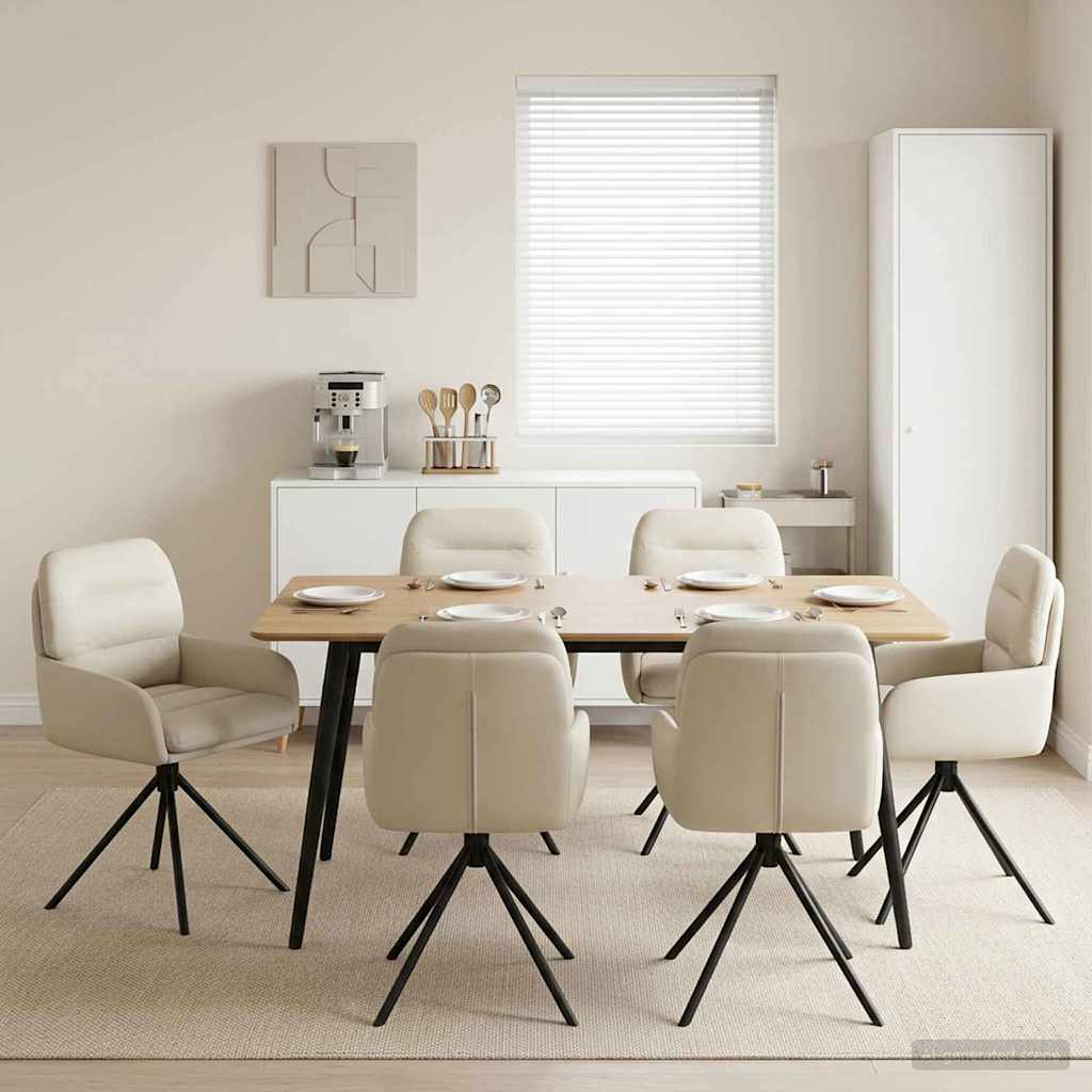 Drehstuhl Esszimmer 4 Pcs Kunstleder 59 X 59,5 X 90 Cm