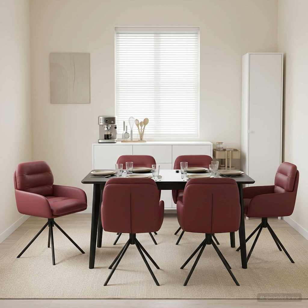 Drehstuhl Esszimmer 4 Pcs Kunstleder 59 X 59,5 X 90 Cm