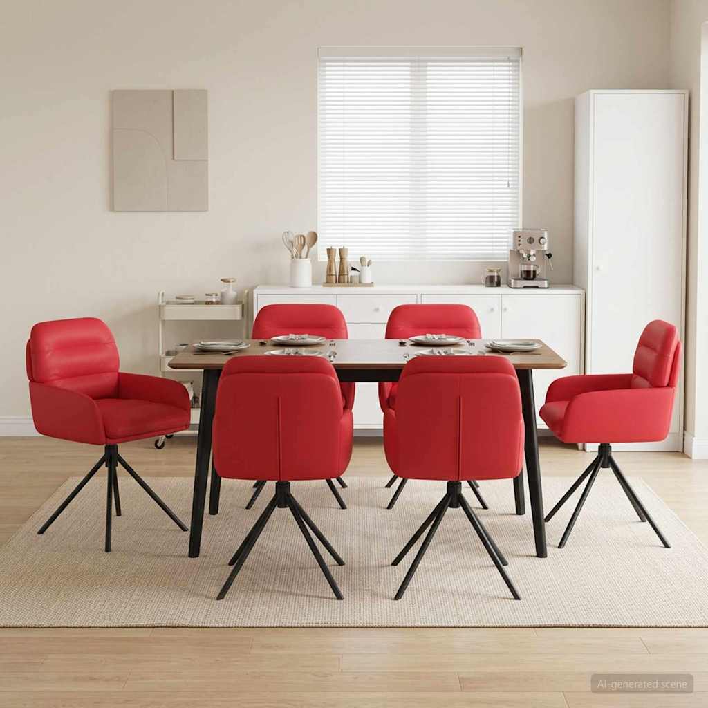 Drehstuhl Esszimmer 4 Pcs Kunstleder 59 X 59,5 X 90 Cm