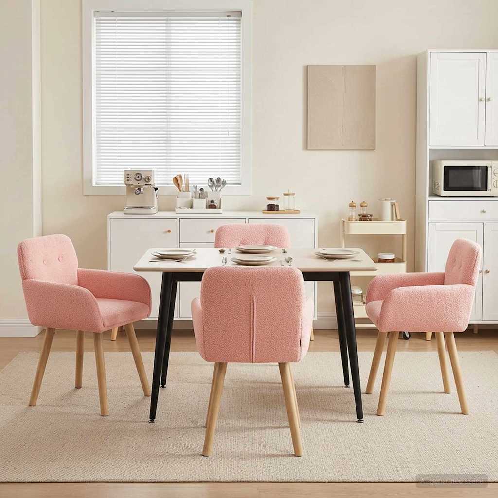 Esszimmerstühle 4 Pcs Bouclé 59 X 57 X 85 Cm
