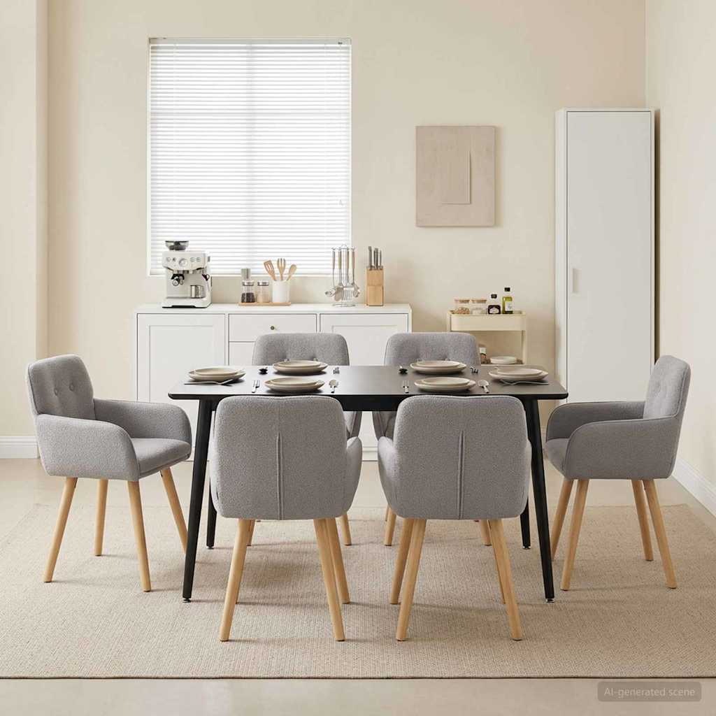 Esszimmerstühle 4 Pcs Bouclé 59 X 57 X 85 Cm