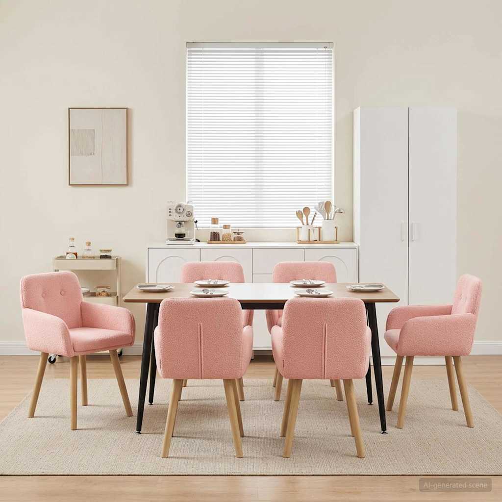 Esszimmerstühle 4 Pcs Bouclé 59 X 57 X 85 Cm