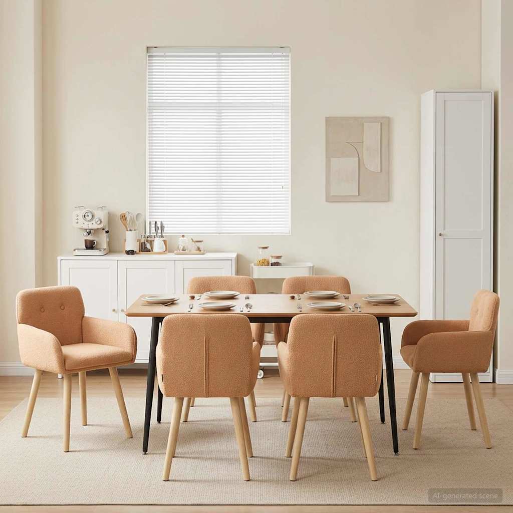 Esszimmerstühle 4 Pcs Bouclé 59 X 57 X 85 Cm