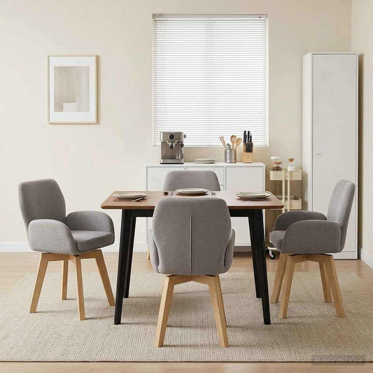 Drehstuhl Esszimmer 4 Pcs Bouclé 54 X 58 X 87 Cm