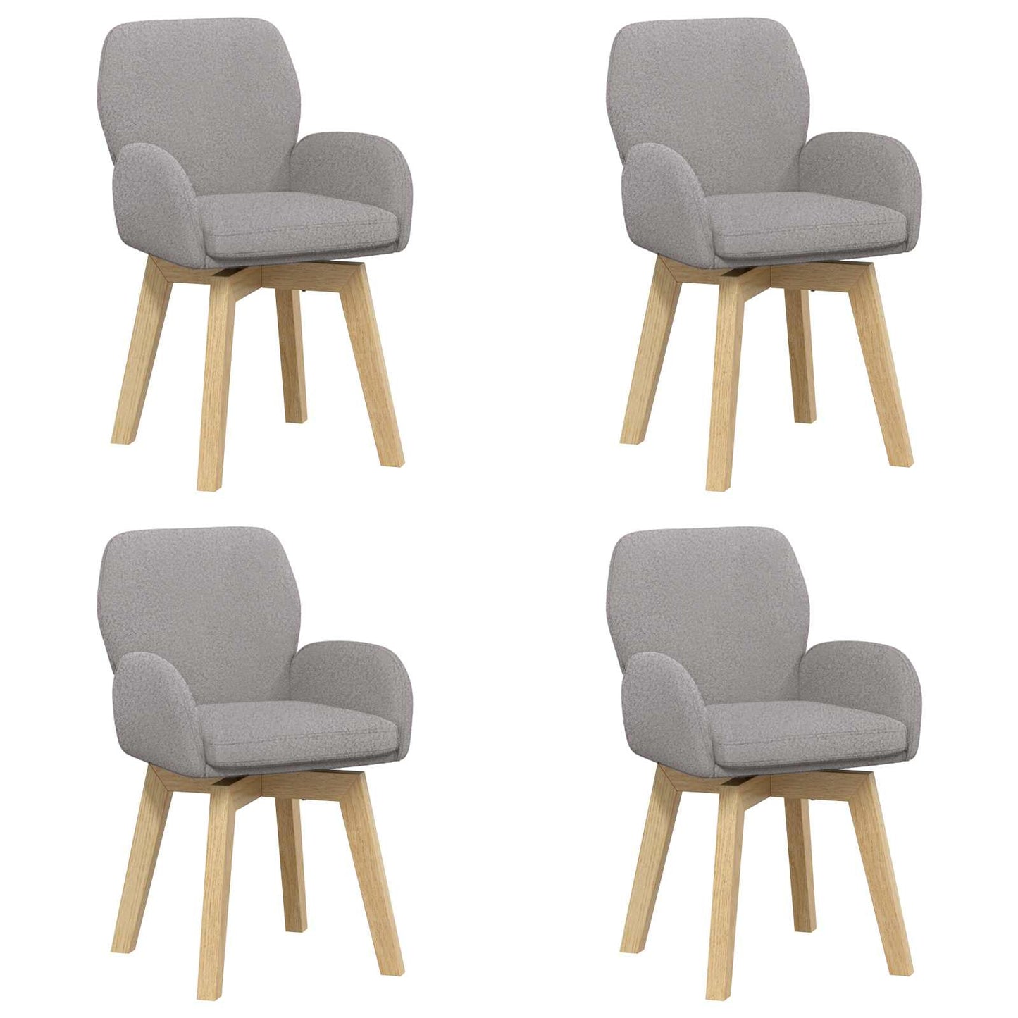Drehstuhl Esszimmer 4 Pcs Bouclé 54 X 58 X 87 Cm