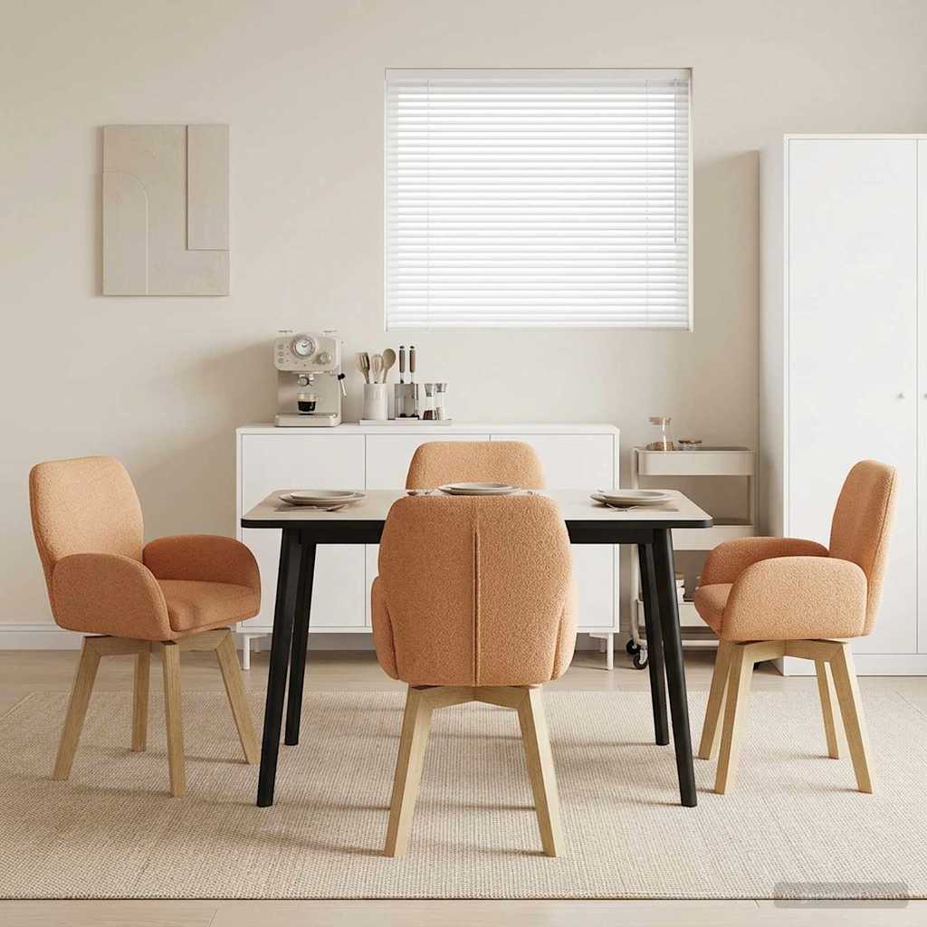 Drehstuhl Esszimmer 4 Pcs Bouclé 54 X 58 X 87 Cm