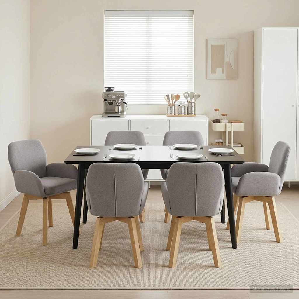 Drehstuhl Esszimmer 4 Pcs Bouclé 54 X 58 X 87 Cm