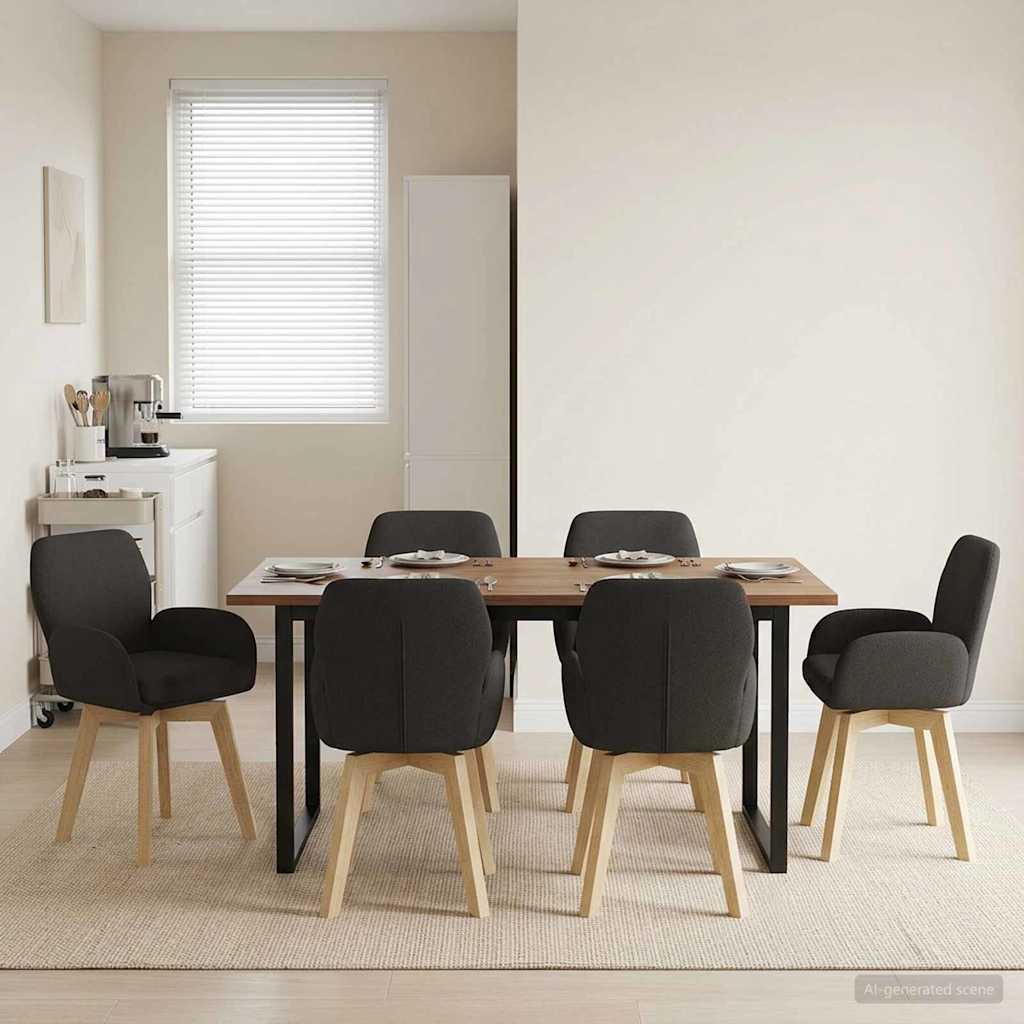 Drehstuhl Esszimmer 4 Pcs Bouclé 54 X 58 X 87 Cm