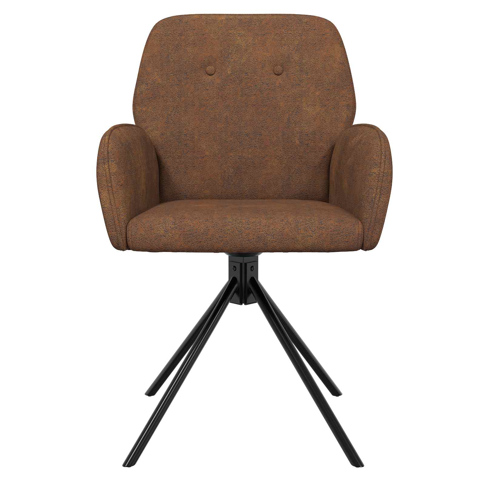 Drehstuhl Esszimmer 4 Pcs Kunstwildleder 54 X 55 X 86 Cm
