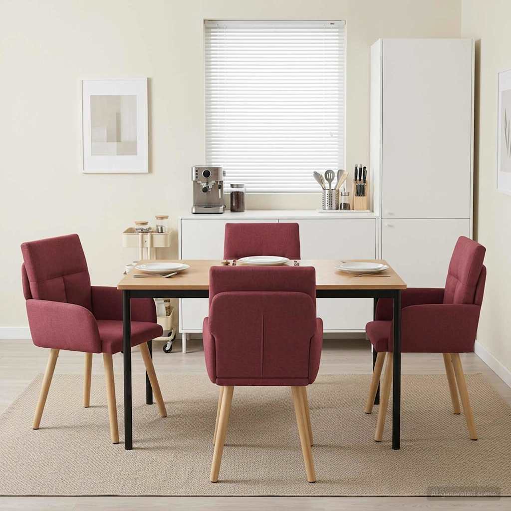 Esszimmerstühle 4 Pcs Stoff 60 X 56 X 96 Cm