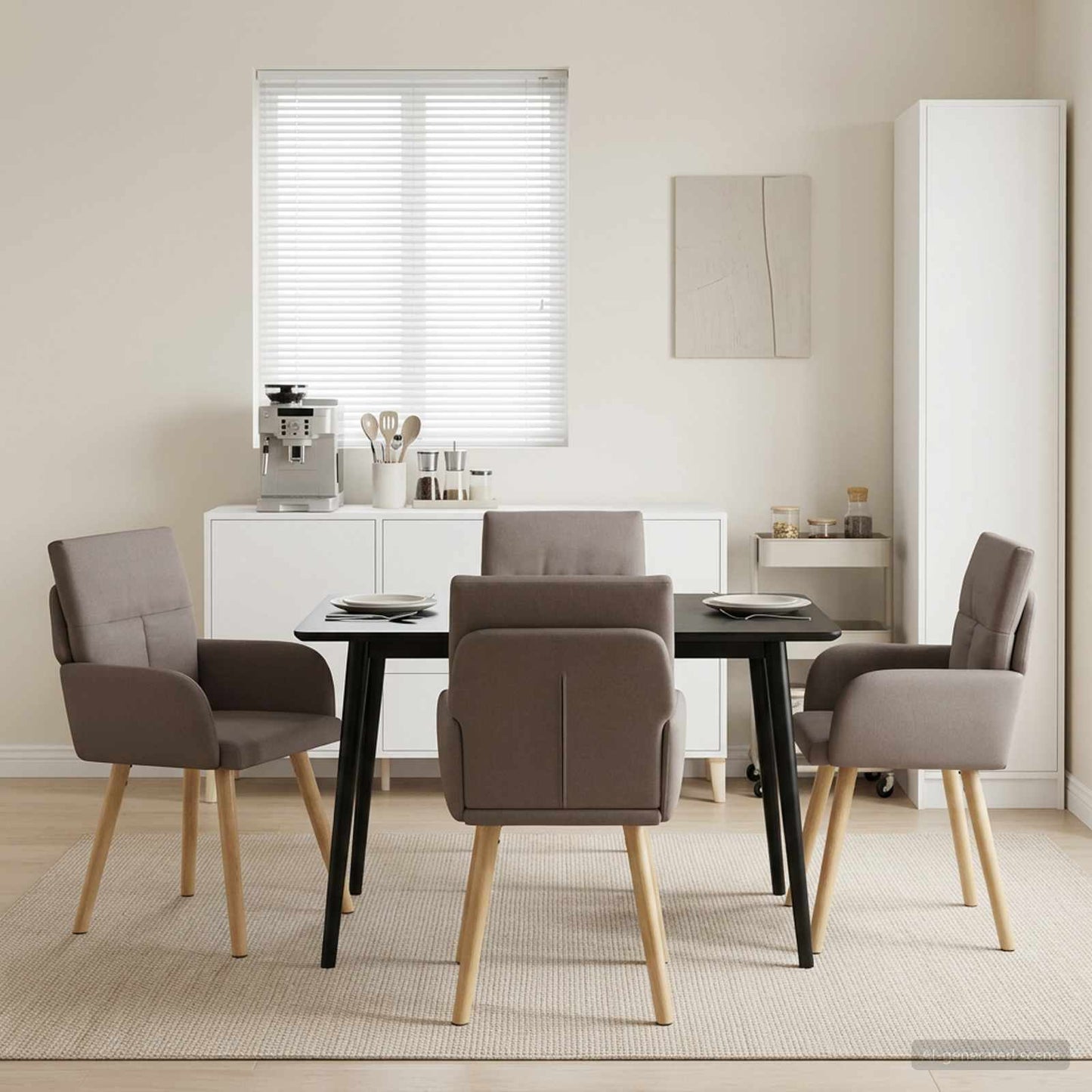 Esszimmerstühle 4 Pcs Stoff 60 X 56 X 96 Cm