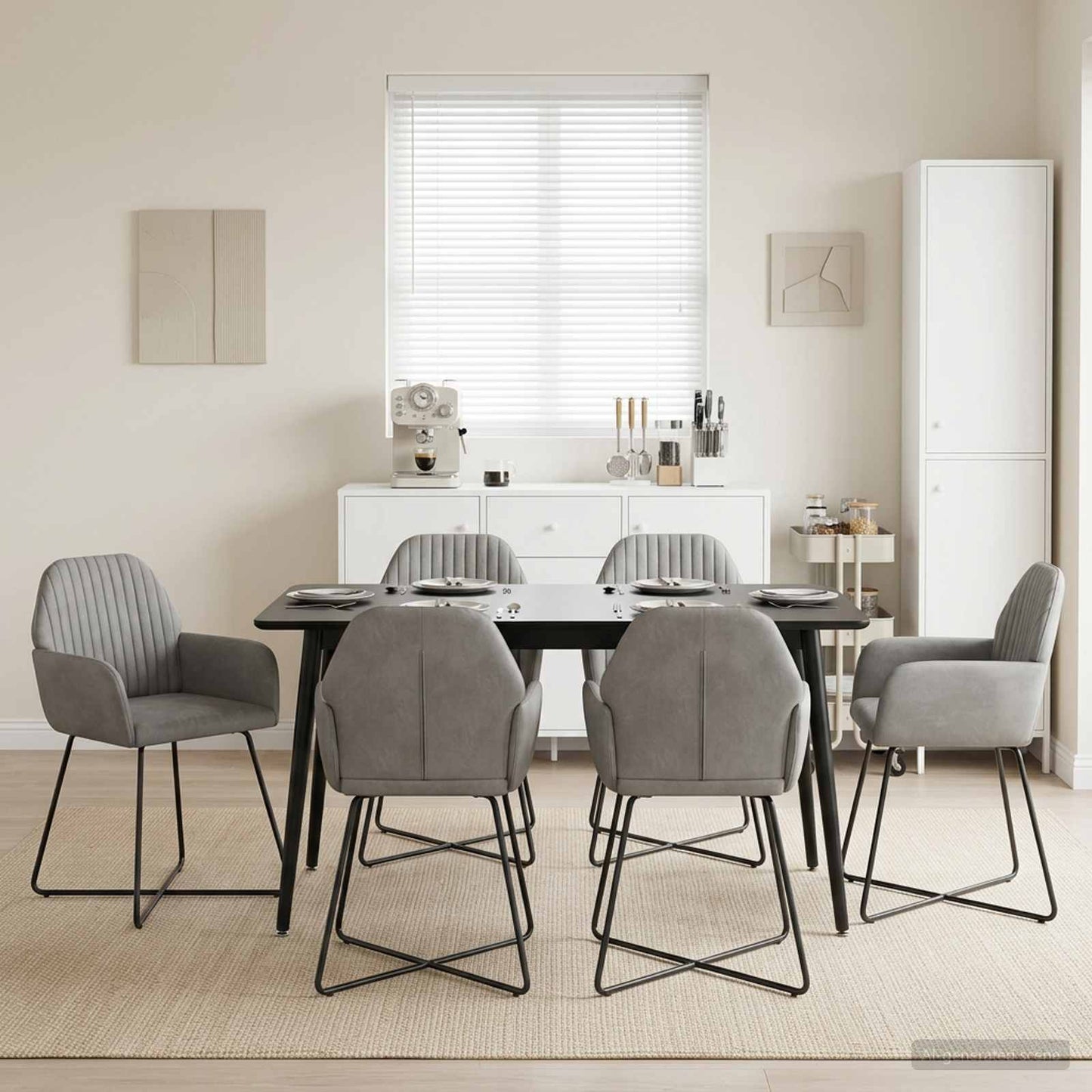 Esszimmerstühle 4 Pcs Samt 55 X 50 X 84 Cm