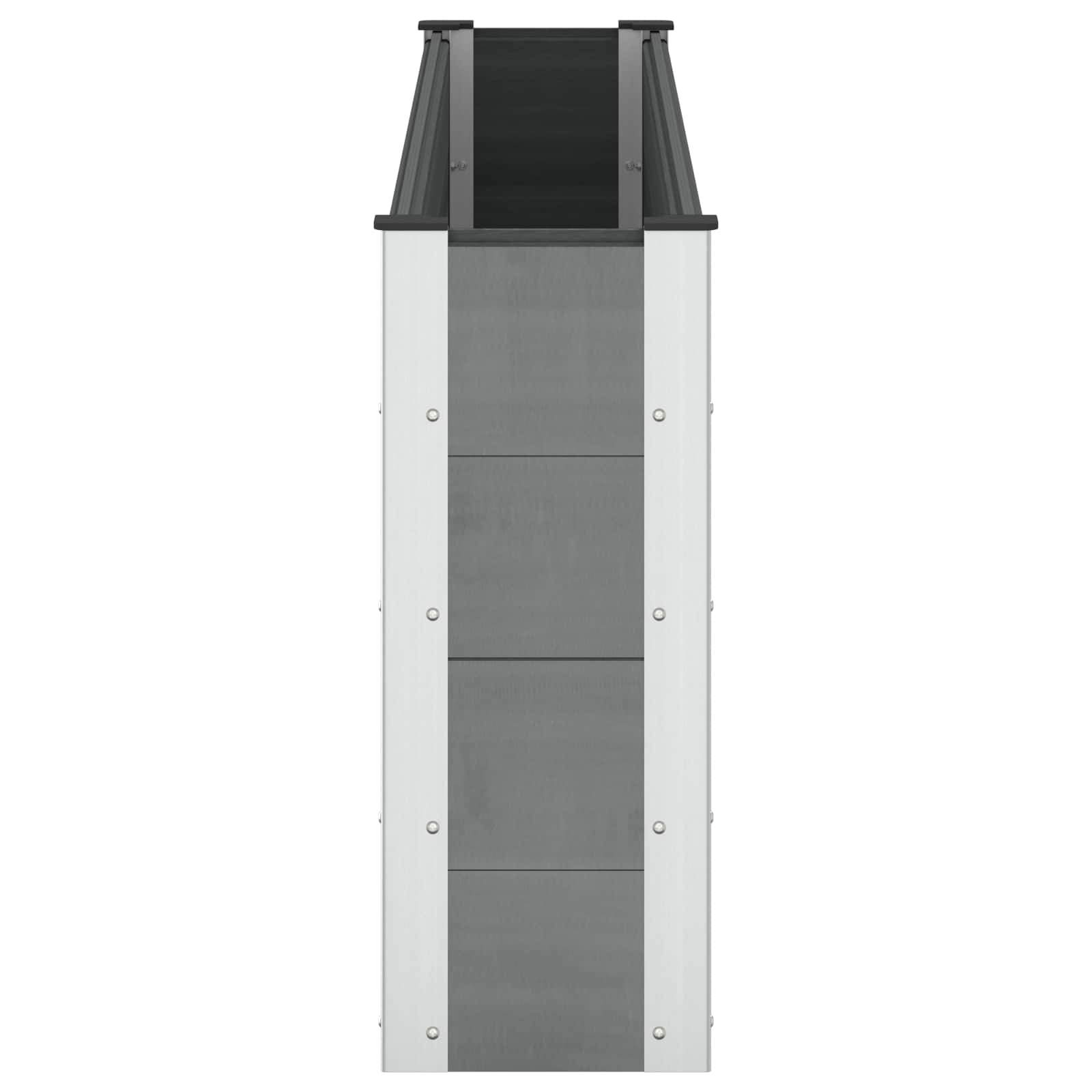 Hochbeet Grau 200 X 30 X 72 Cm Wpc Und Aluminium