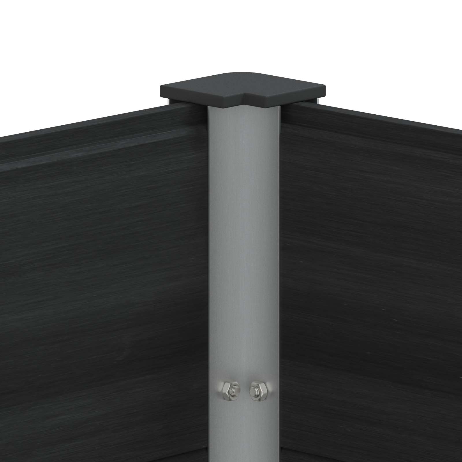 Hochbeet Schwarz 200 X 30 X 72 Cm Wpc Und Aluminium