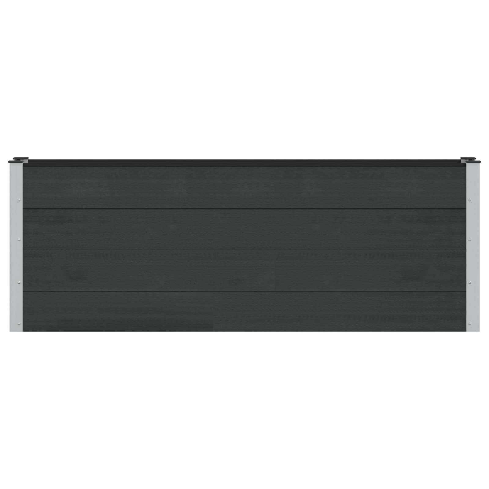 Hochbeet Schwarz 200 X 30 X 72 Cm Wpc Und Aluminium