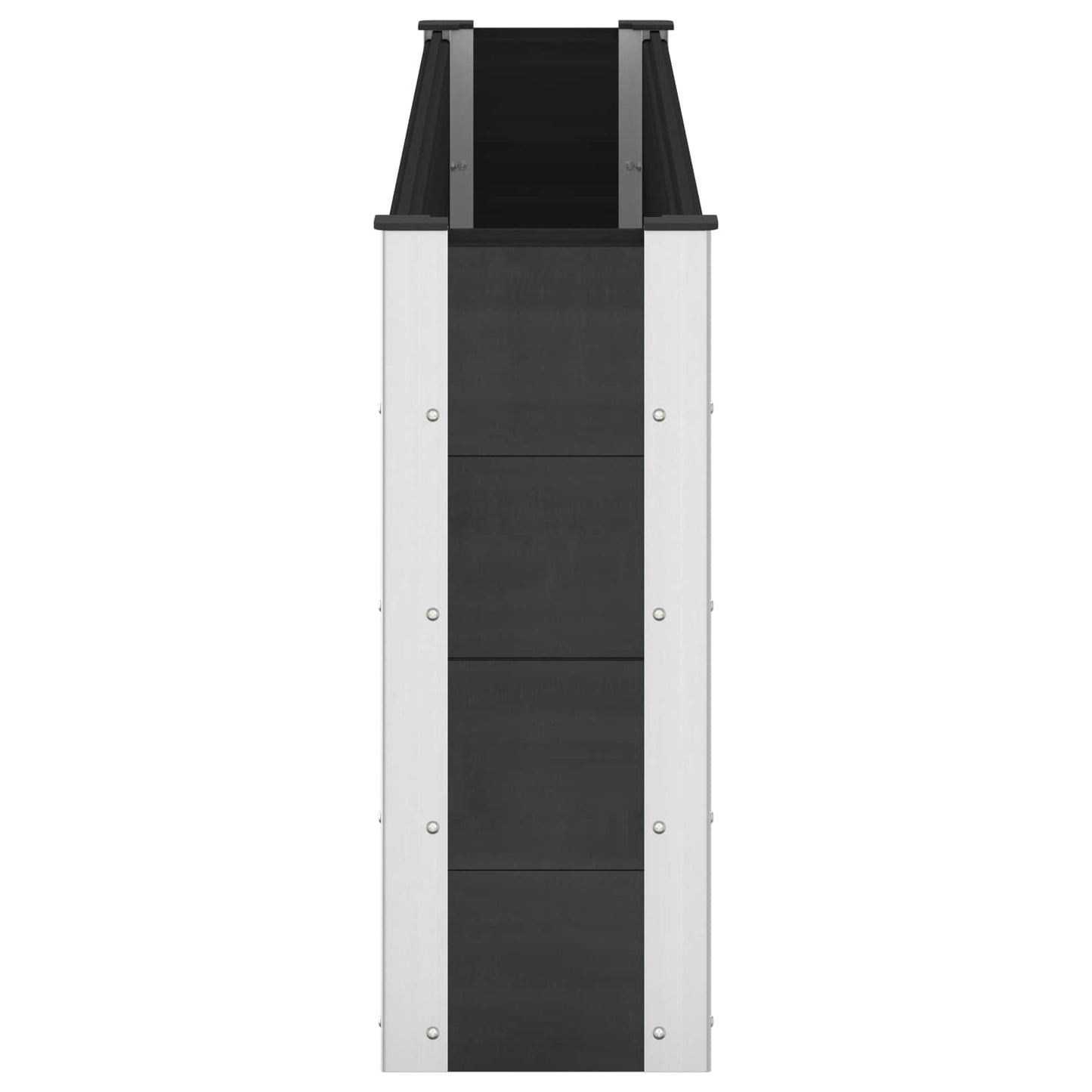 Hochbeet Schwarz 200 X 30 X 72 Cm Wpc Und Aluminium