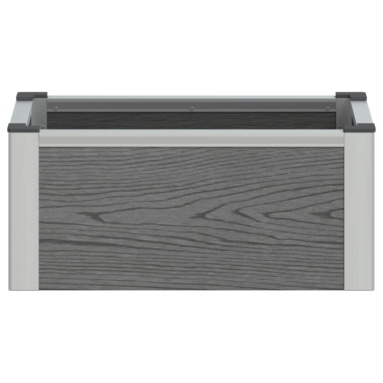 Hochbeet Grau Wpc Und Aluminium