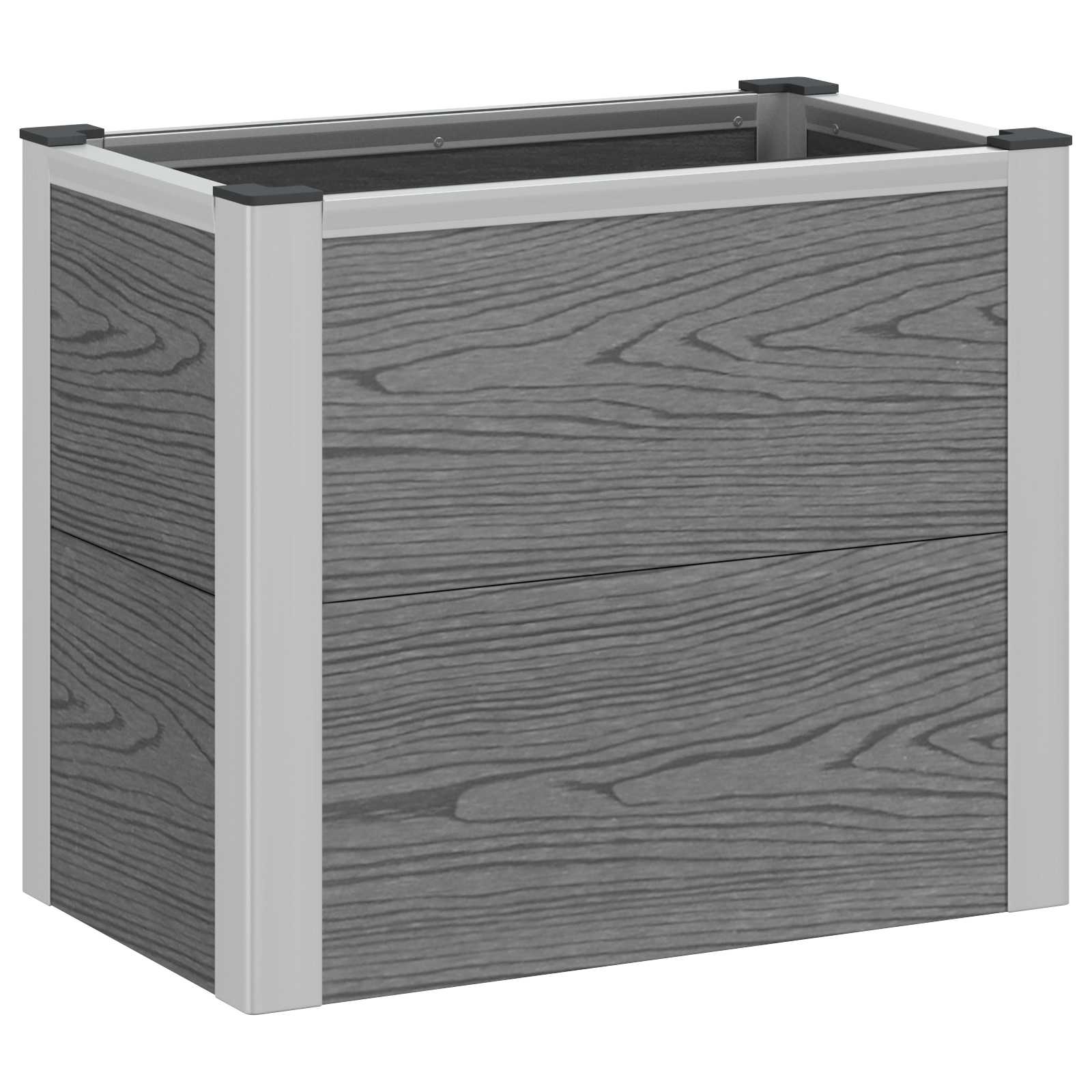 Hochbeet Grau Wpc Und Aluminium
